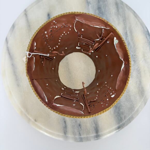 NWT Home Interiors HOMCO Metal Christmas Candle Topper with Snowman and Deer - Picture 4 of 9